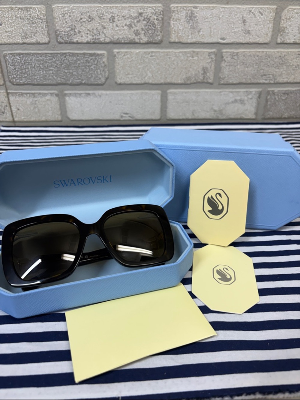 Swarovski SK6001 Oversized Sunglasses Havana Tortoiseshell with Polorized Lenses
